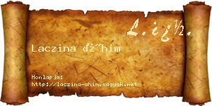Laczina Áhim névjegykártya